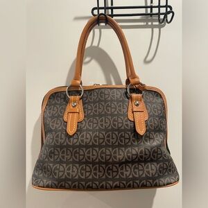 Giani Bernini Brown and Tan Satchel